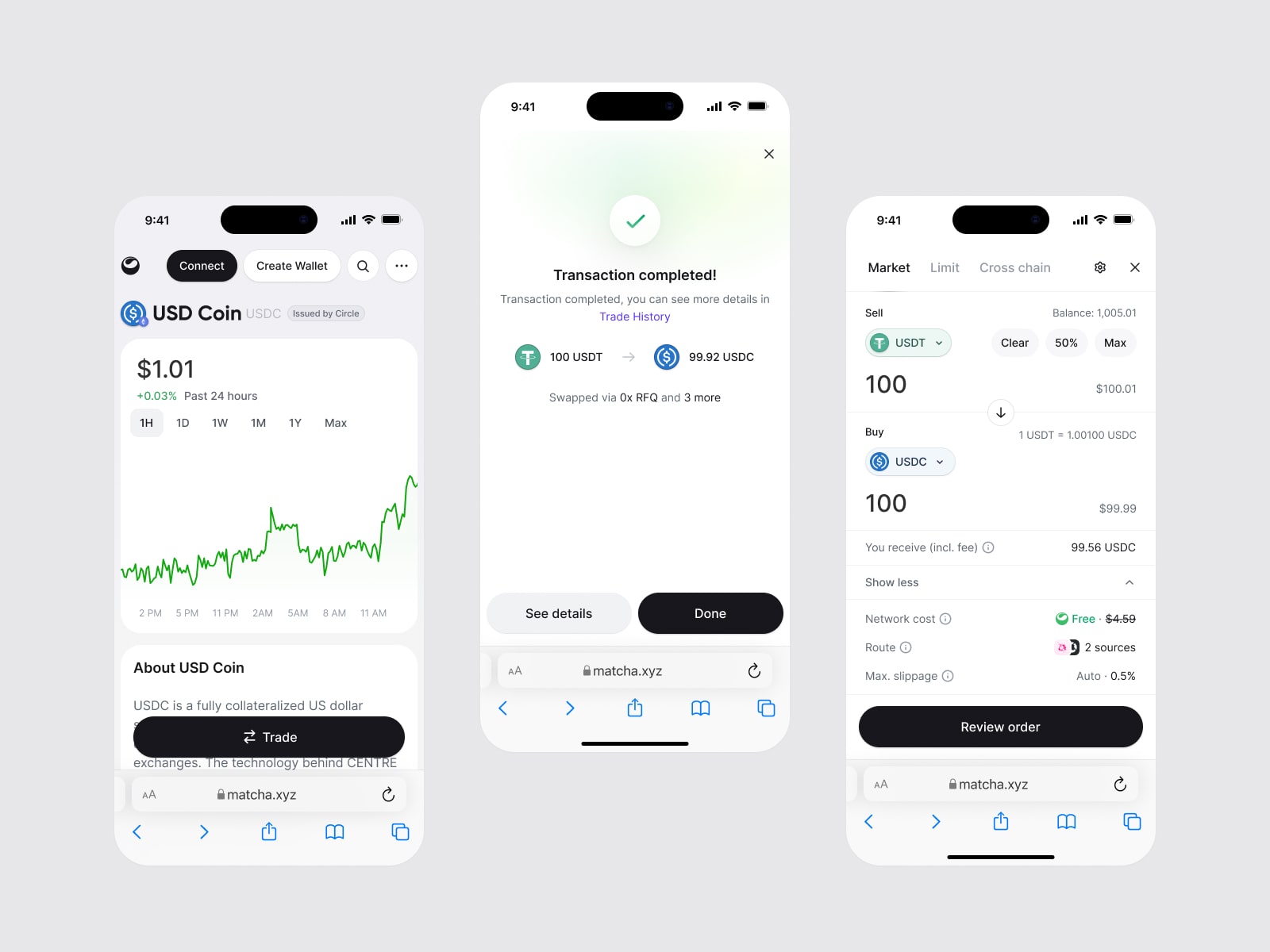 Matcha on mobile